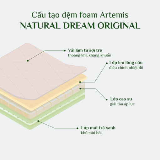 Đệm Foam Artemis Nature Dream Original 3