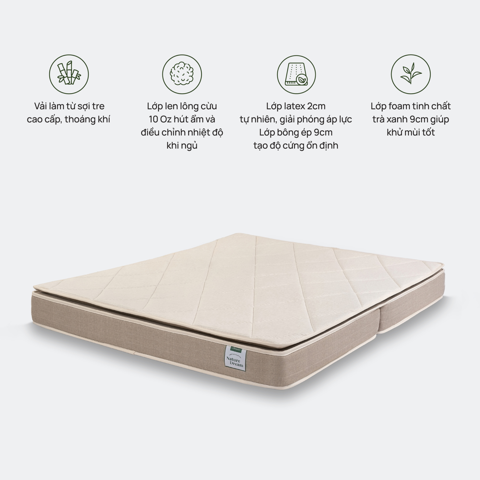 Đệm foam Artemis Nature Dream Support 2